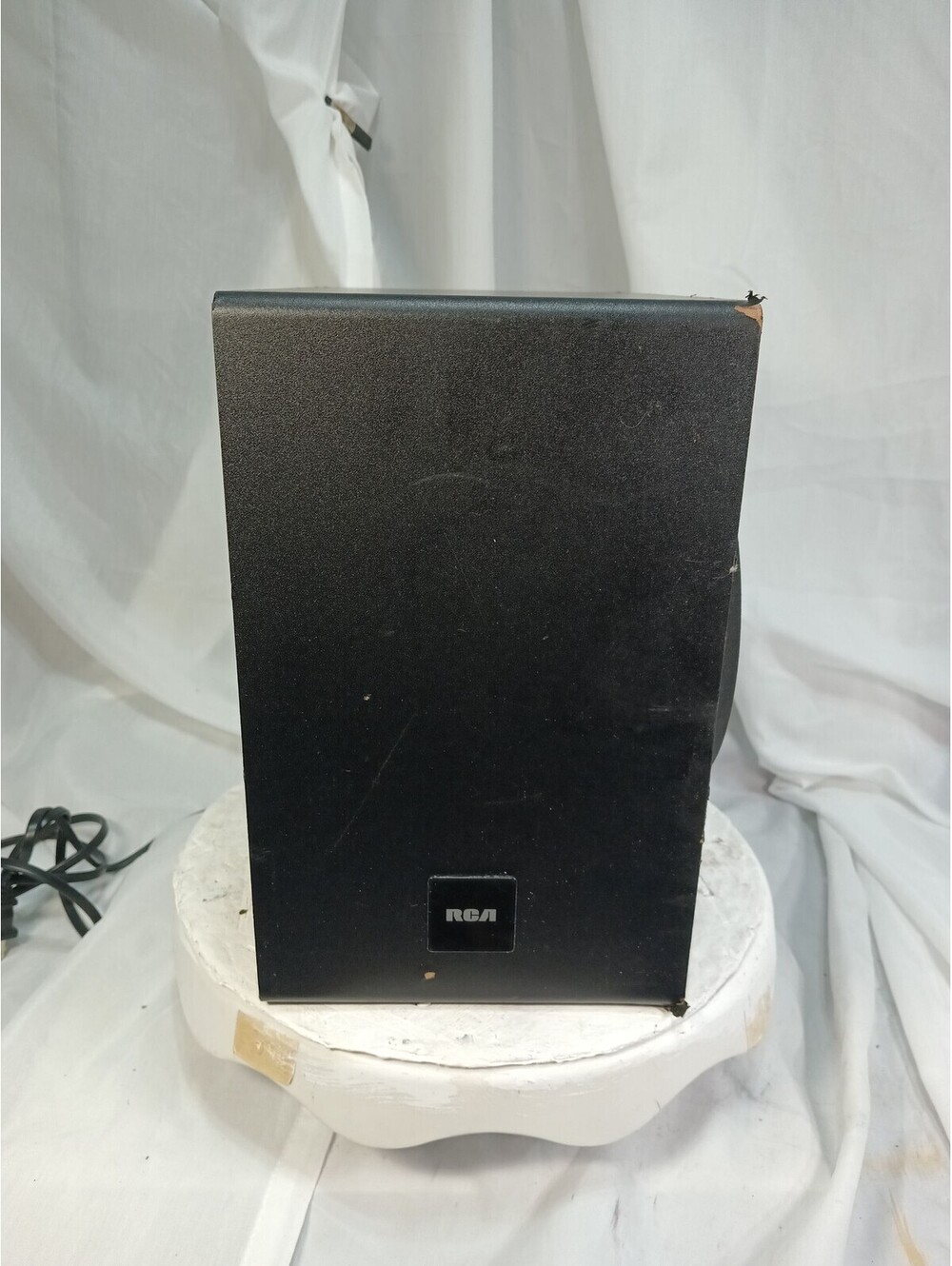 RCA SBT1739SW Powered Subwoofer 48W Black Home Theater Bass Speaker Tested